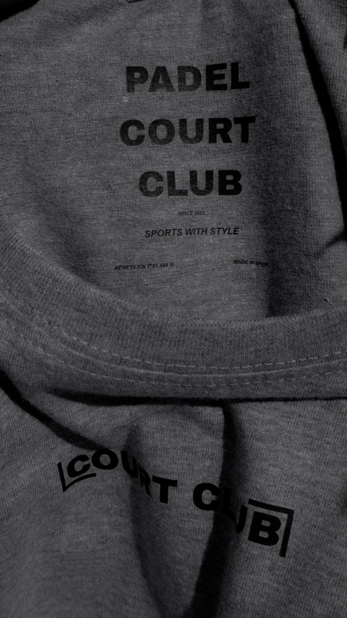 Camiseta "Padel Court Club" Gris
