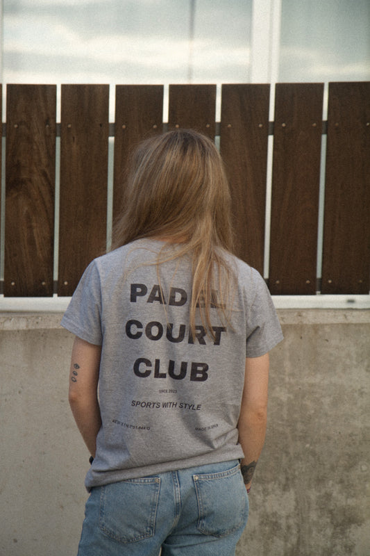 Camiseta "Padel Court Club" Gris